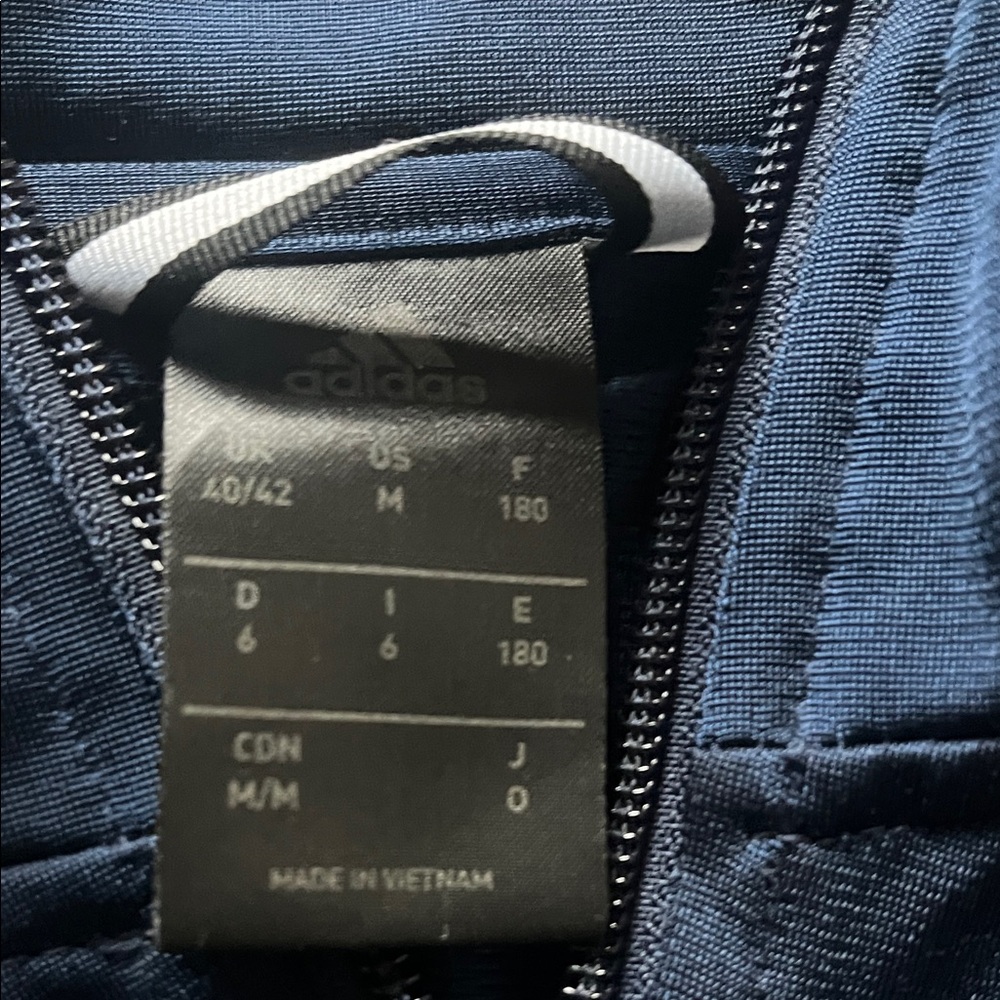 Adidas Navy Blue Tracksuit with White Stripes - Picture 2 of 10